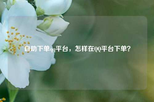 自助下单qq平台，怎样在QQ平台下单？
